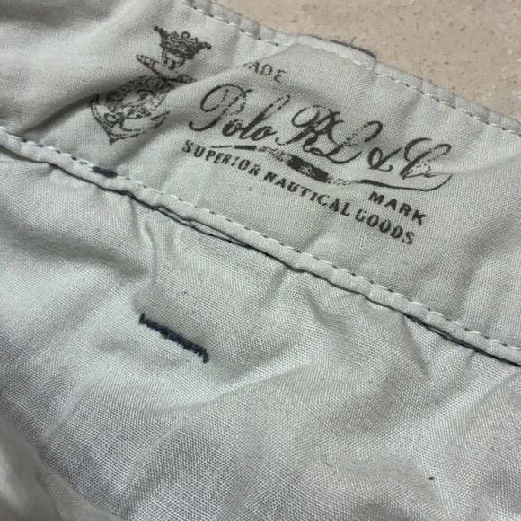 Polo by Ralph Lauren Blue Bandana Paisley Chambray Jean Shorts Women’s Size 4 - Picture 4 of 9